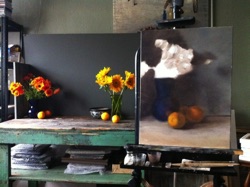 Oranges & Ranunculus; just starting..
